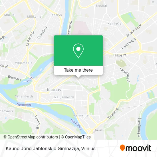 Карта Kauno Jono Jablonskio Gimnazija