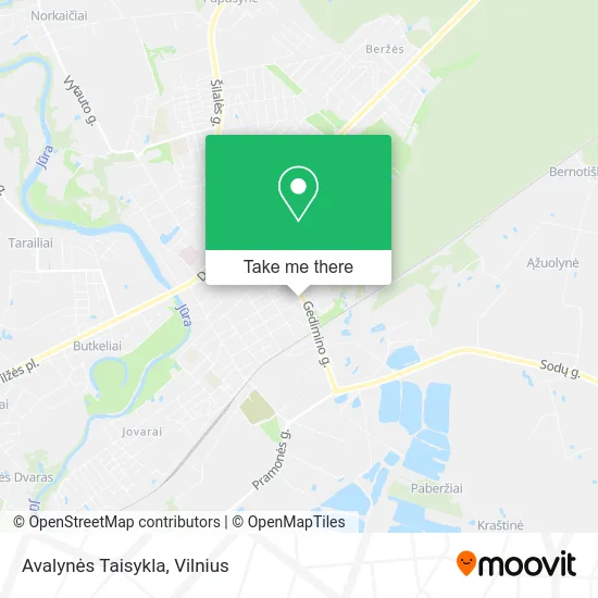 Карта Avalynės Taisykla