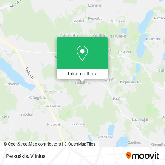 Карта Petkuškis