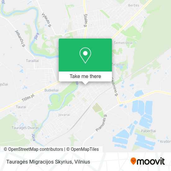 Карта Tauragės Migracijos Skyrius