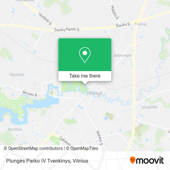 Карта Plungės Parko IV Tvenkinys