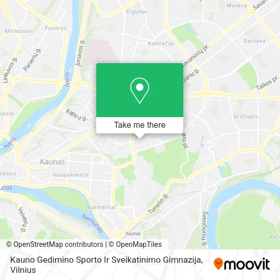 Карта Kauno Gedimino Sporto Ir Sveikatinimo Gimnazija