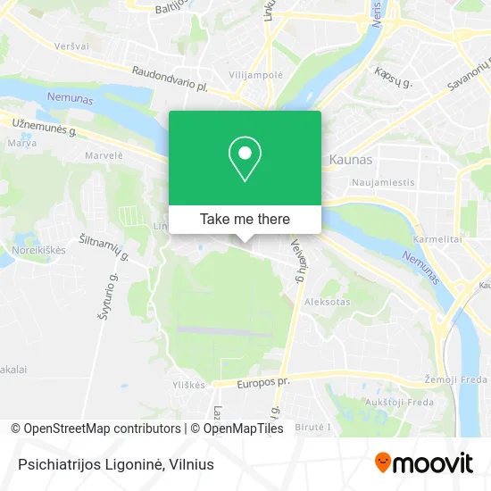 Карта Psichiatrijos Ligoninė