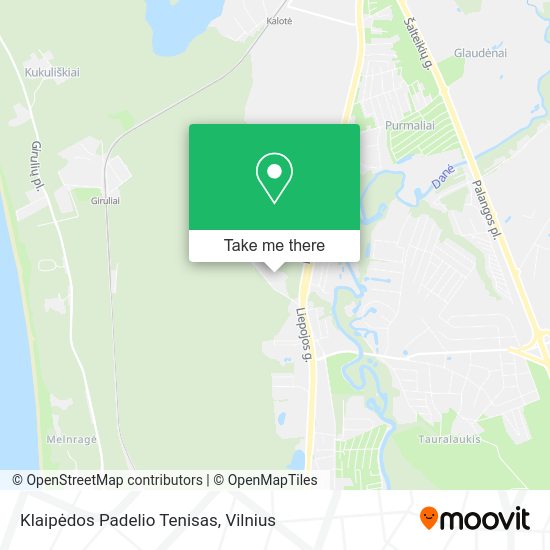 Карта Klaipėdos Padelio Tenisas