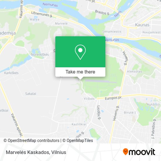 Карта Marvelės Kaskados