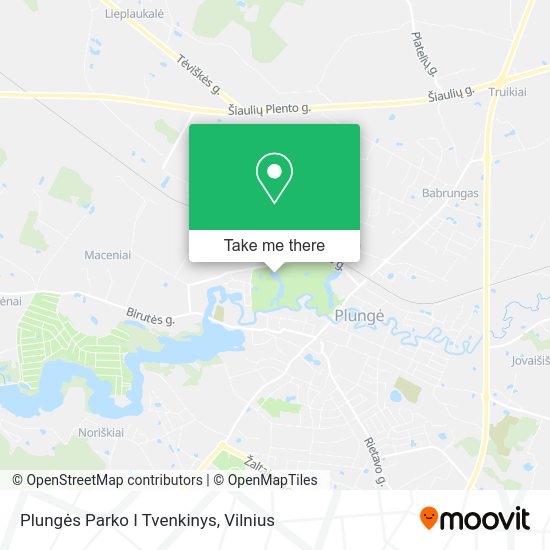 Карта Plungės Parko I Tvenkinys