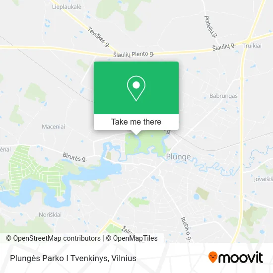 Карта Plungės Parko I Tvenkinys