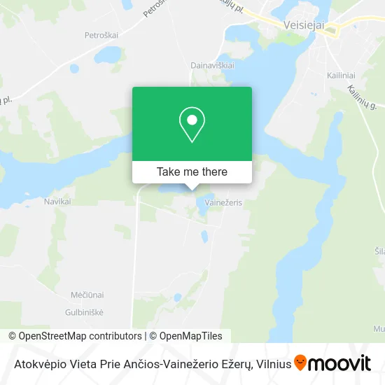 Карта Atokvėpio Vieta Prie Ančios-Vainežerio Ežerų