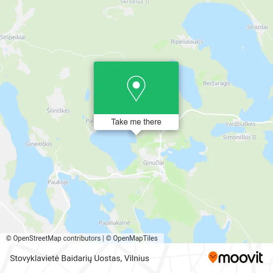 Карта Stovyklavietė Baidarių Uostas