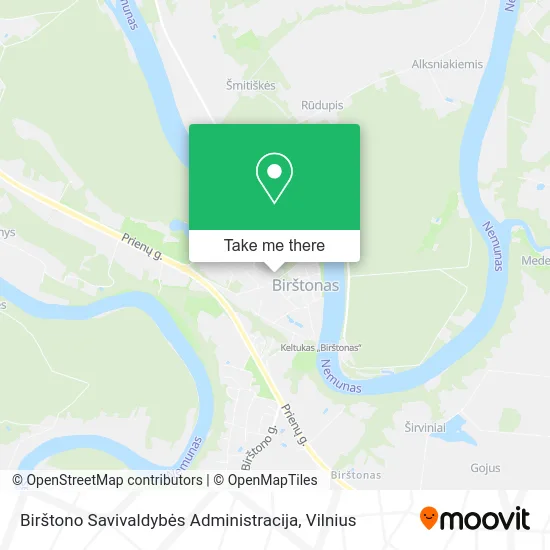 Карта Birštono Savivaldybės Administracija