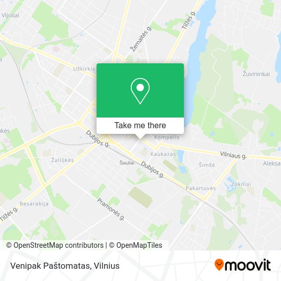 Карта Venipak Paštomatas