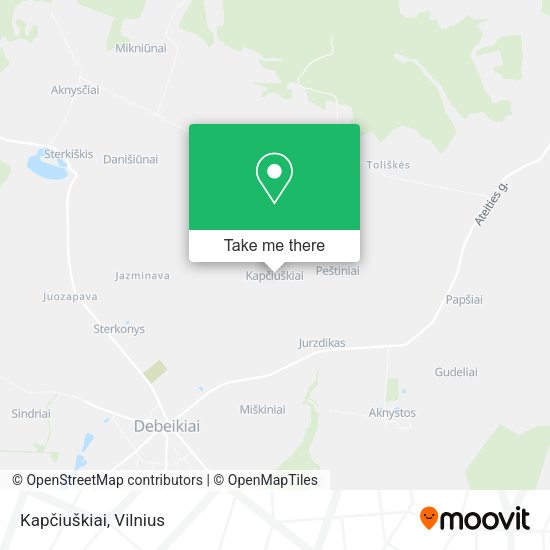 Карта Kapčiuškiai