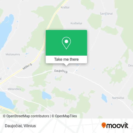 Карта Daujočiai