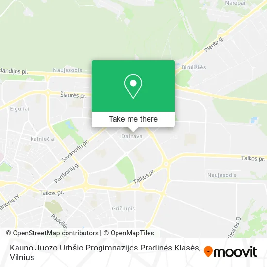 Карта Kauno Juozo Urbšio Progimnazijos Pradinės Klasės