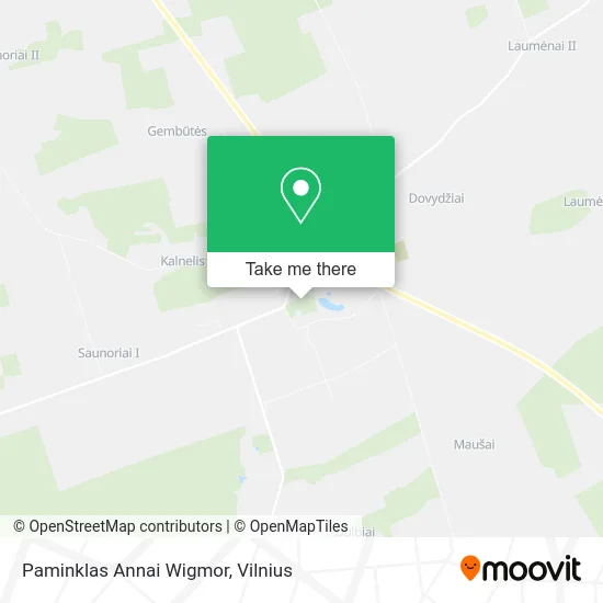 Карта Paminklas Annai Wigmor