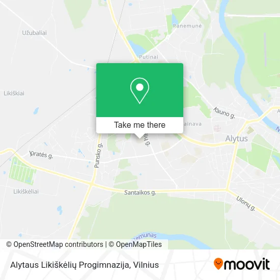 Карта Alytaus Likiškėlių Progimnazija