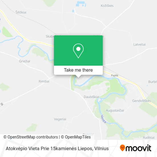 Карта Atokvėpio Vieta Prie 15kamienės Liepos