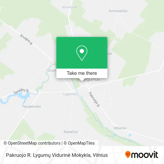 Карта Pakruojo R. Lygumų Vidurinė Mokykla