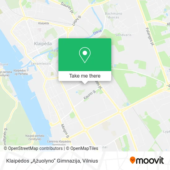 Карта Klaipėdos „Ąžuolyno“ Gimnazija