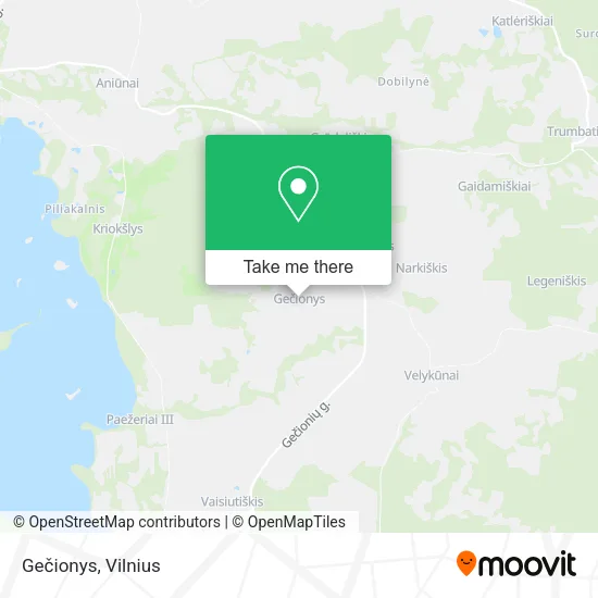 Карта Gečionys