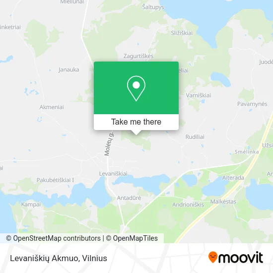 Карта Levaniškių Akmuo