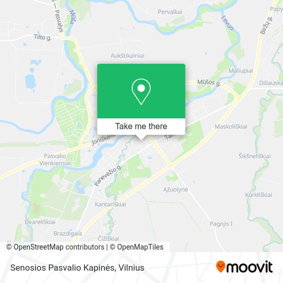 Карта Senosios Pasvalio Kapinės