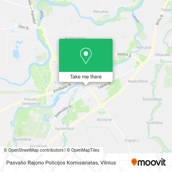 Карта Pasvalio Rajono Policijos Komisariatas