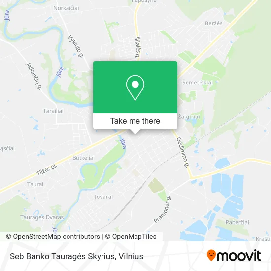 Карта Seb Banko Tauragės Skyrius