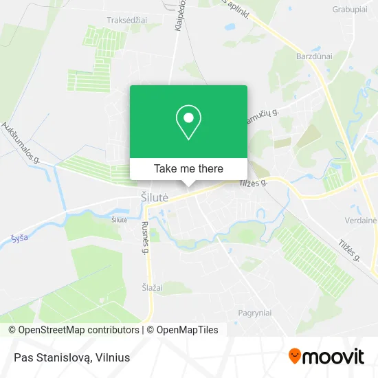 Карта Pas Stanislovą