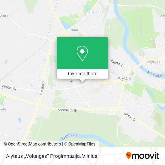 Карта Alytaus „Volungės“ Progimnazija