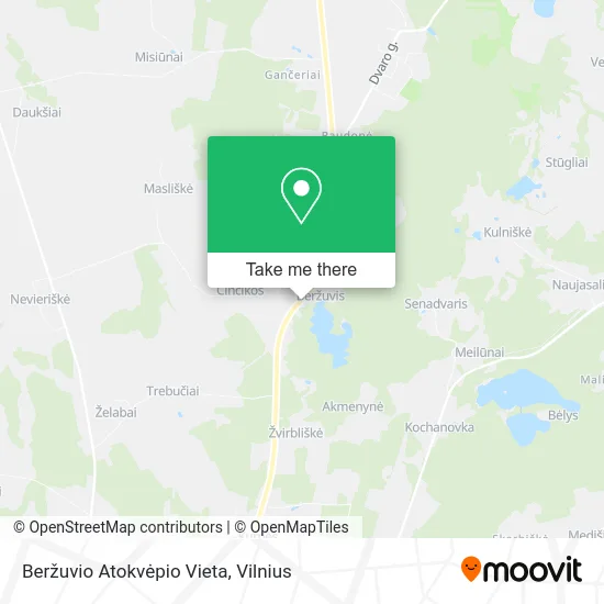 Карта Beržuvio Atokvėpio Vieta