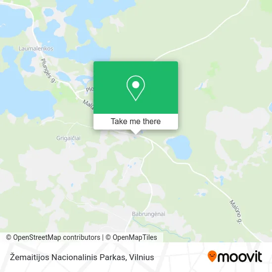 Карта Žemaitijos Nacionalinis Parkas