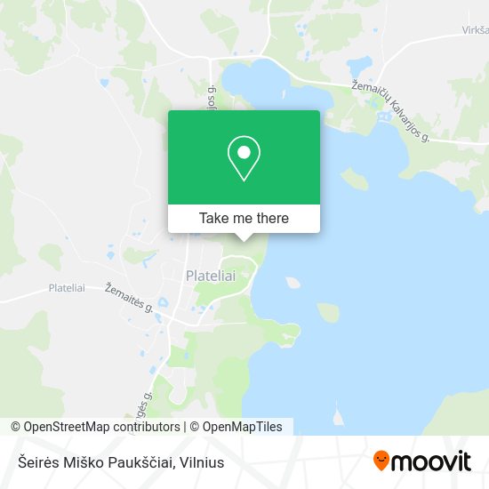 Карта Šeirės Miško Paukščiai
