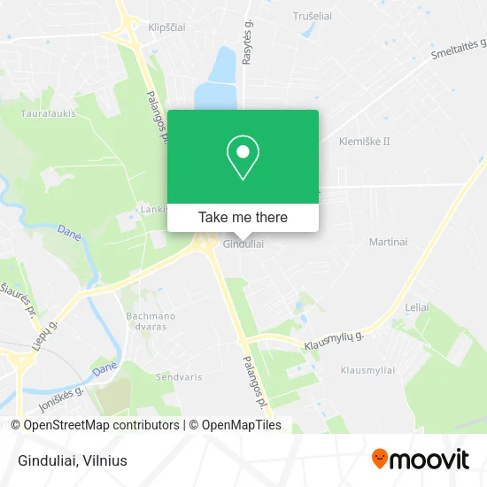Ginduliai map