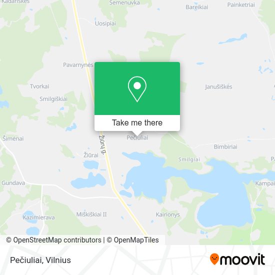 Карта Pečiuliai