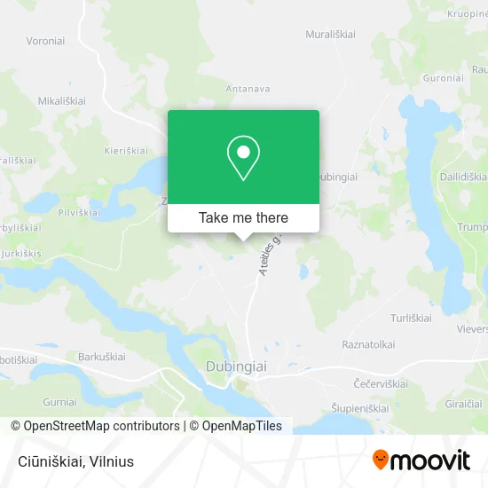 Карта Ciūniškiai