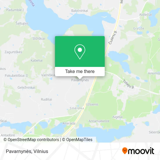 Карта Pavarnynės