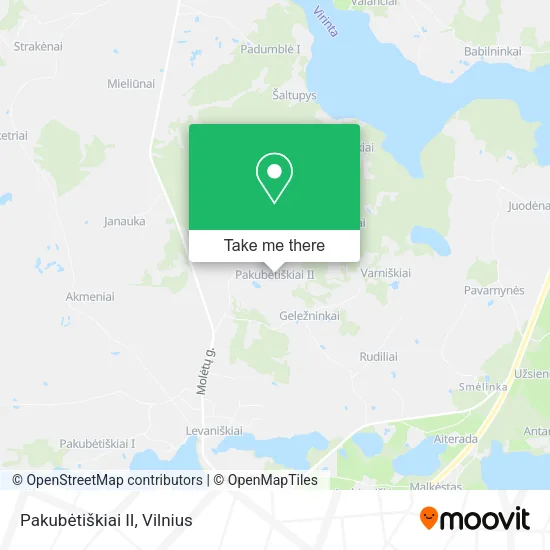 Карта Pakubėtiškiai II