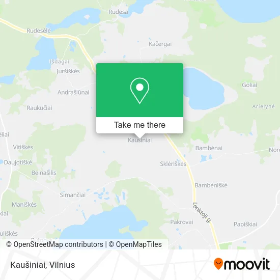 Карта Kaušiniai