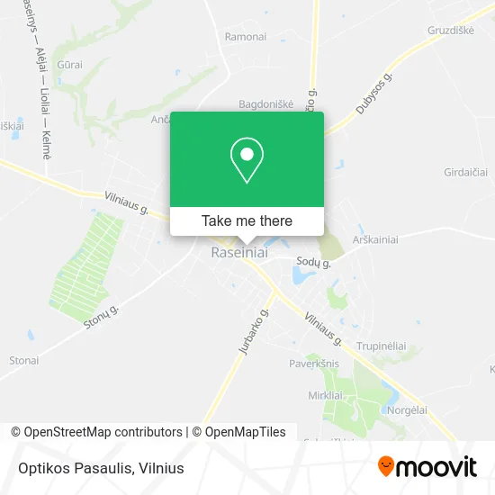 Карта Optikos Pasaulis