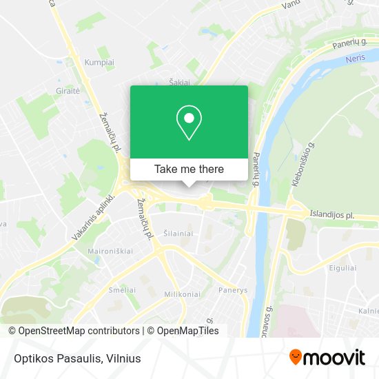 Карта Optikos Pasaulis