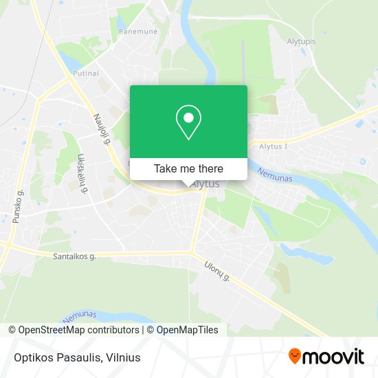 Карта Optikos Pasaulis