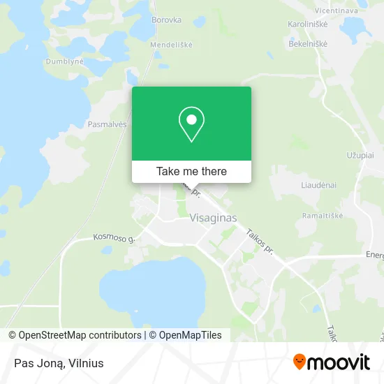 Карта Pas Joną