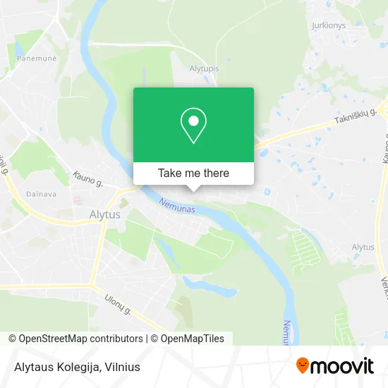 Карта Alytaus Kolegija