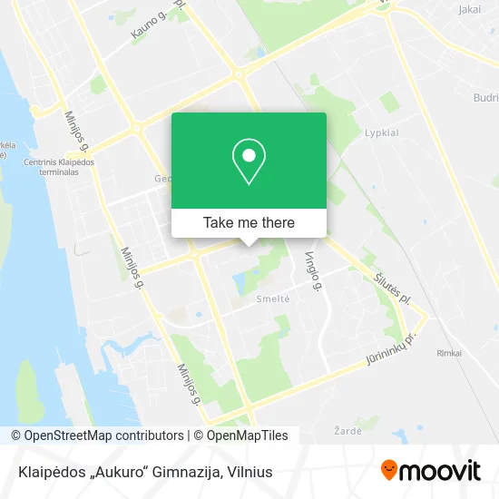 Карта Klaipėdos „Aukuro“ Gimnazija