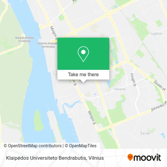 Карта Klaipėdos Universiteto Bendrabutis
