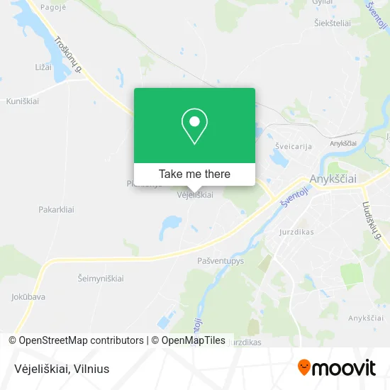 Карта Vėjeliškiai