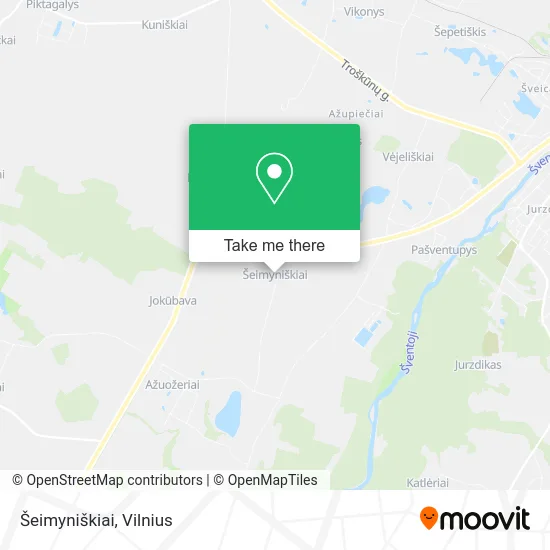 Карта Šeimyniškiai