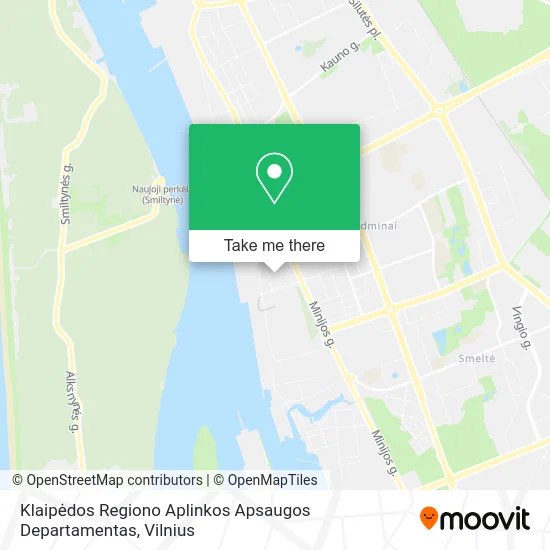 Карта Klaipėdos Regiono Aplinkos Apsaugos Departamentas