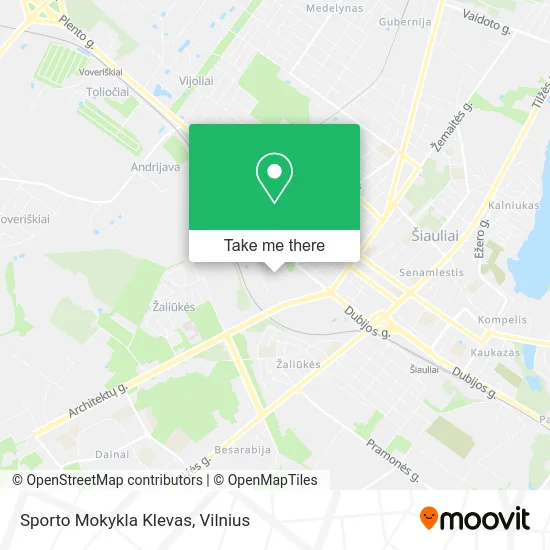Sporto Mokykla Klevas map